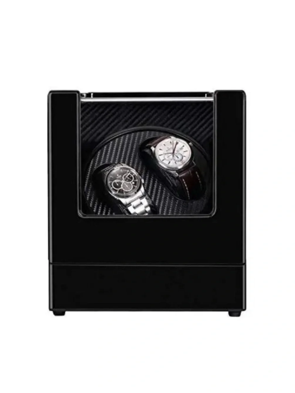 Black Dual Watch Winder with Clear Display